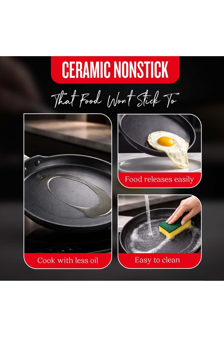 Maestro Ceramic Nonstick Pancake & Crepe Pan, 10", Alternate, color, Black