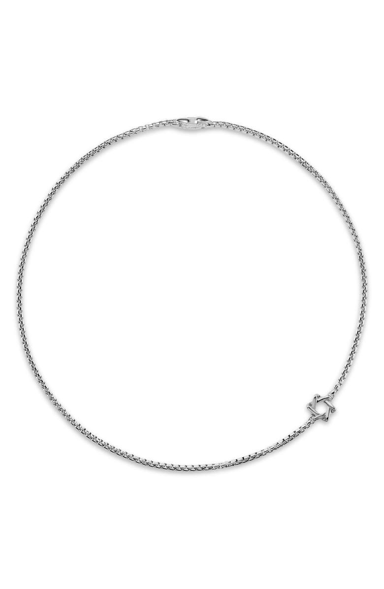David Yurman Star of David Station Necklace in Sterling Silver, 3.6mm, Alternate, color, Silver