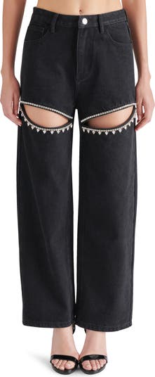 Taylor High Waist Rhinestone Cutout Detail Jeans