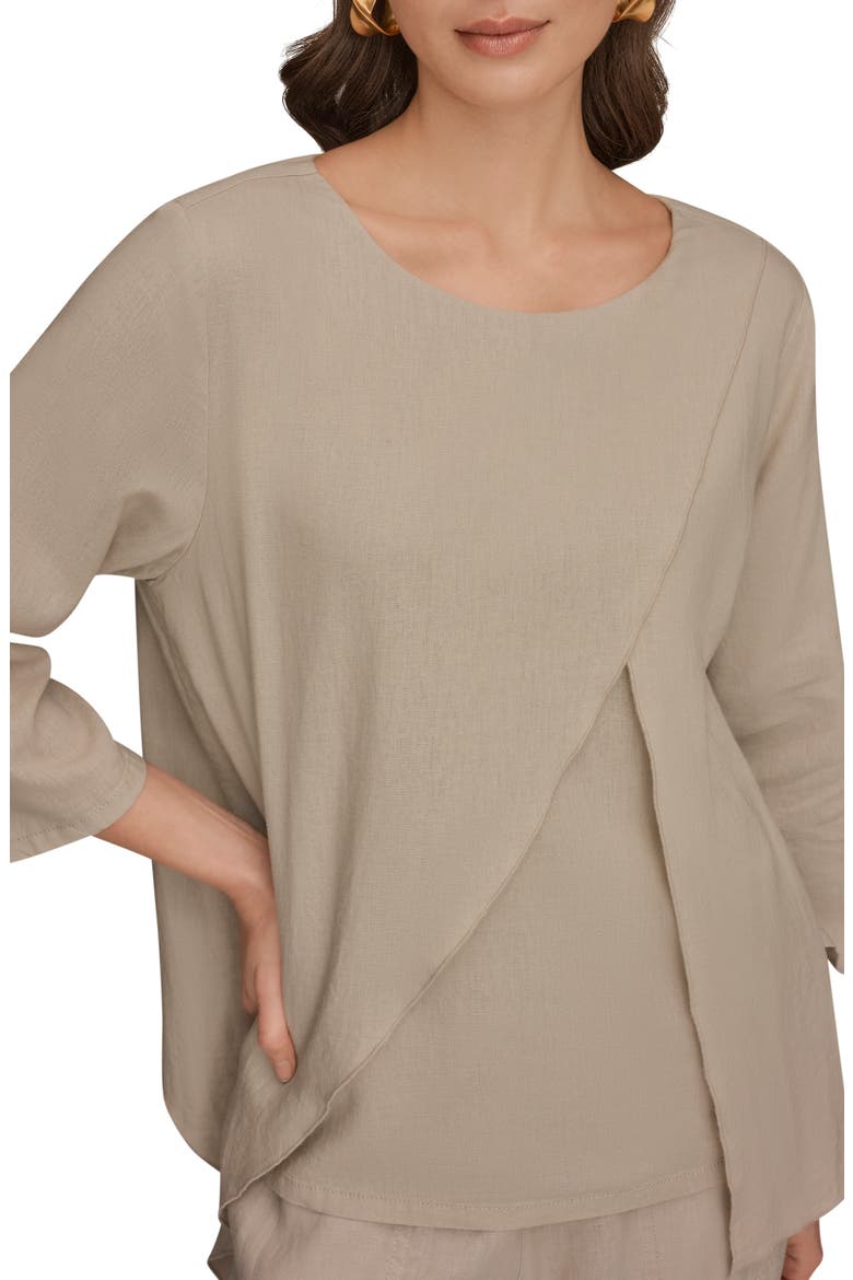 Overlap Wrap Front Top, Alternate, color, TUSCAN GRE