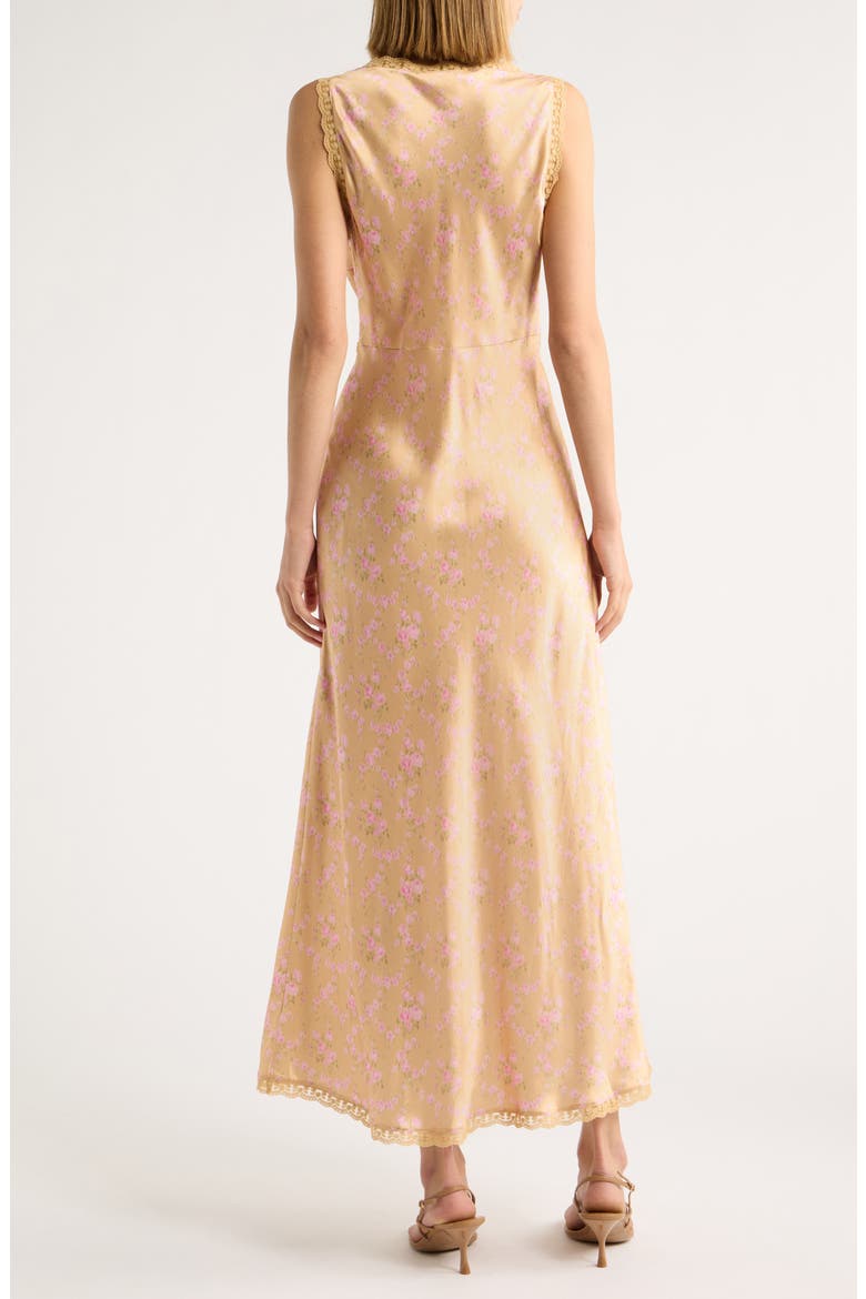 Nirelle Sleeveless Silk Blend Maxi Dress, Alternate, color, DUCHESS GOLD