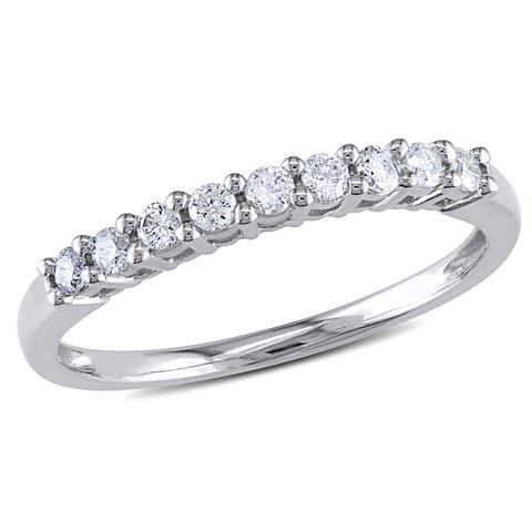 Diamond Anniversary Ring 10k White Gold