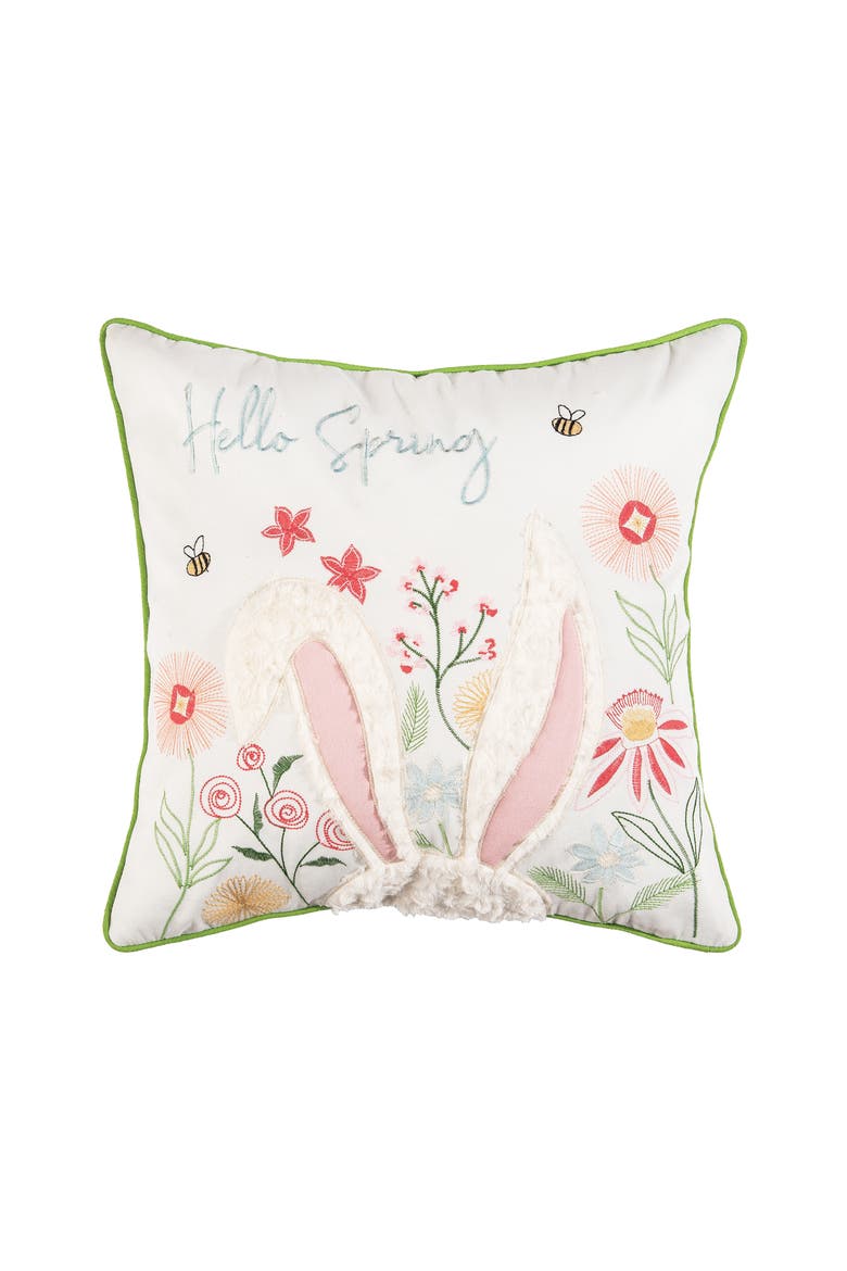 Hello Spring Accent Pillow, Main, color, Green