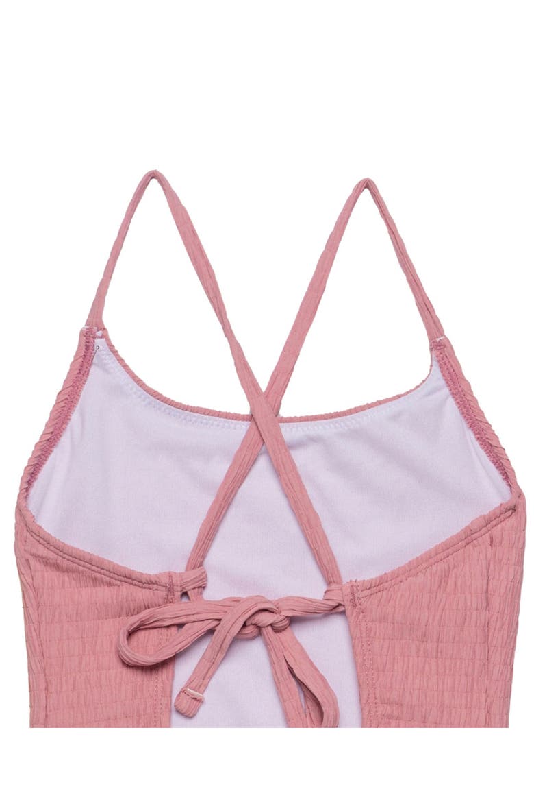 Neapolitan Textured Criss Cross Back Adjustable One Piece, Alternate, color, Pink