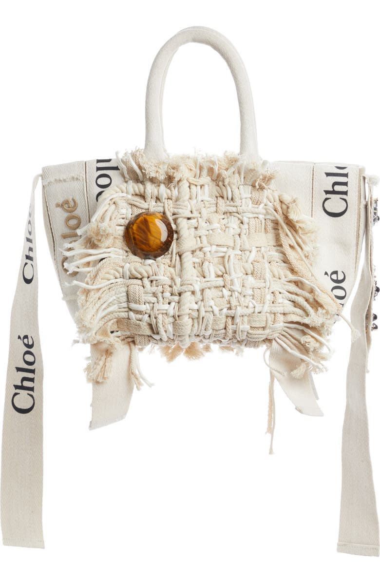 Chloé Medium Woody Woven Patch Tote, Main, color,