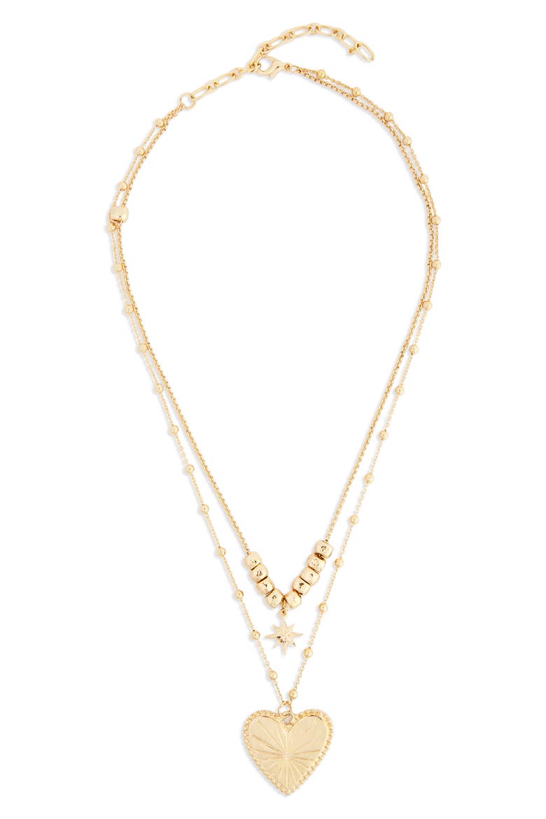 Charm Layered Necklace, Alternate, color, GOLD