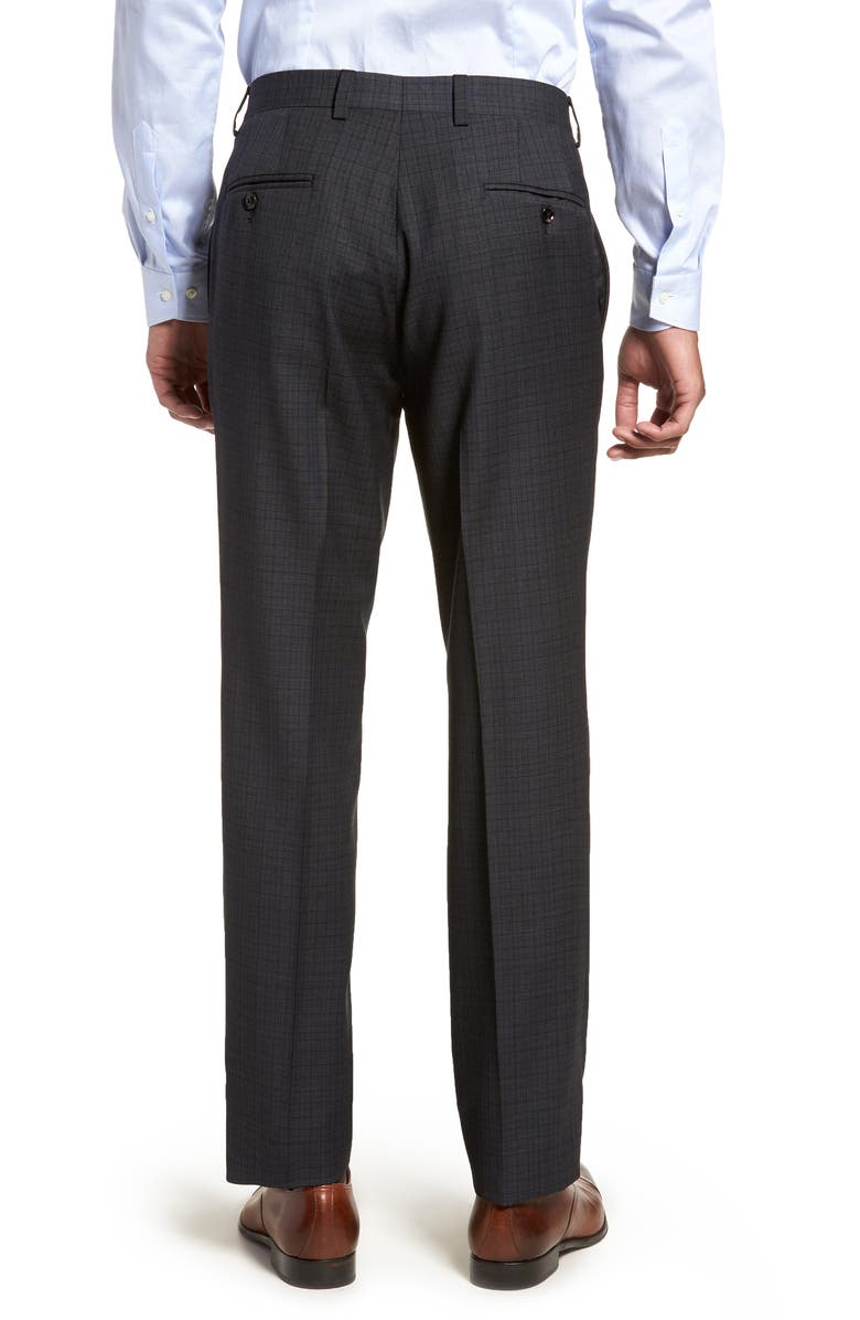 Ted Baker London Jefferson Flat Front Check Wool Trousers, Alternate, color, 