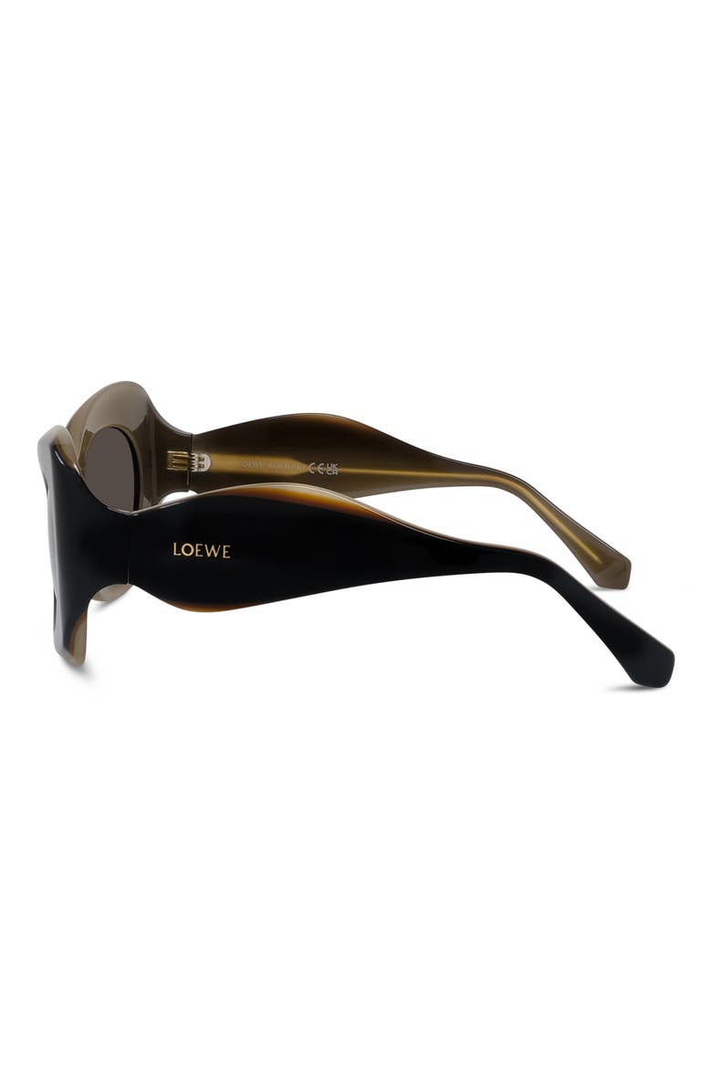 Signature 52mm Cat Eye Sunglasses, Alternate, color, SHINY BLACK / BROWN
