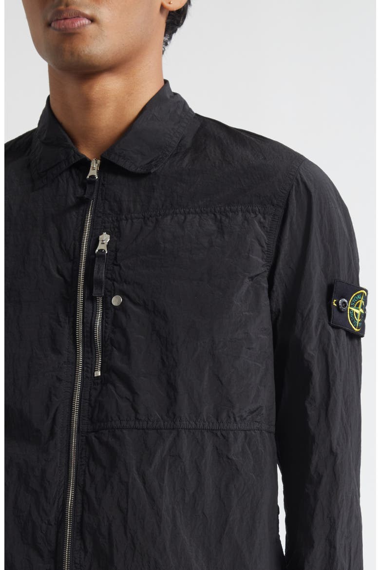 Zip Front Shirt, Alternate, color, V0029 BLACK