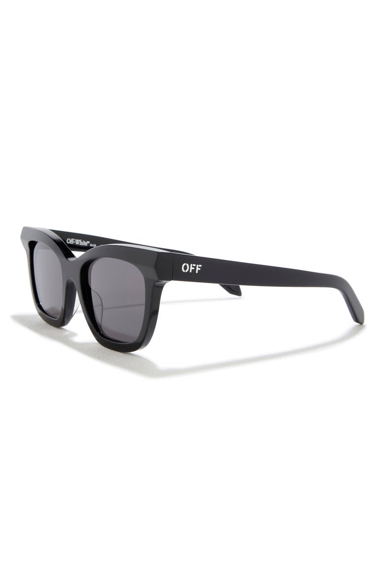 52mm Lincoln Cat Eye Sunglasses, Alternate, color, BLACK DARK GREY