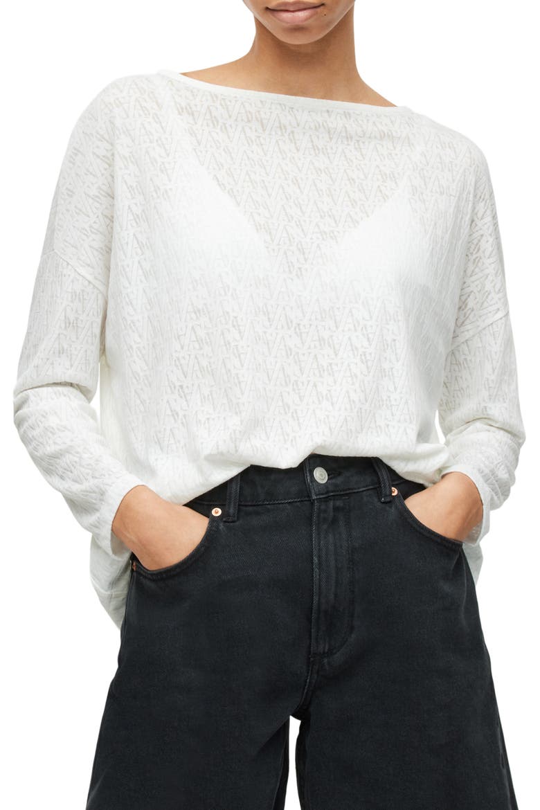 Rita Devore Semisheer Blouse, Main, color, OPTIC WHITE