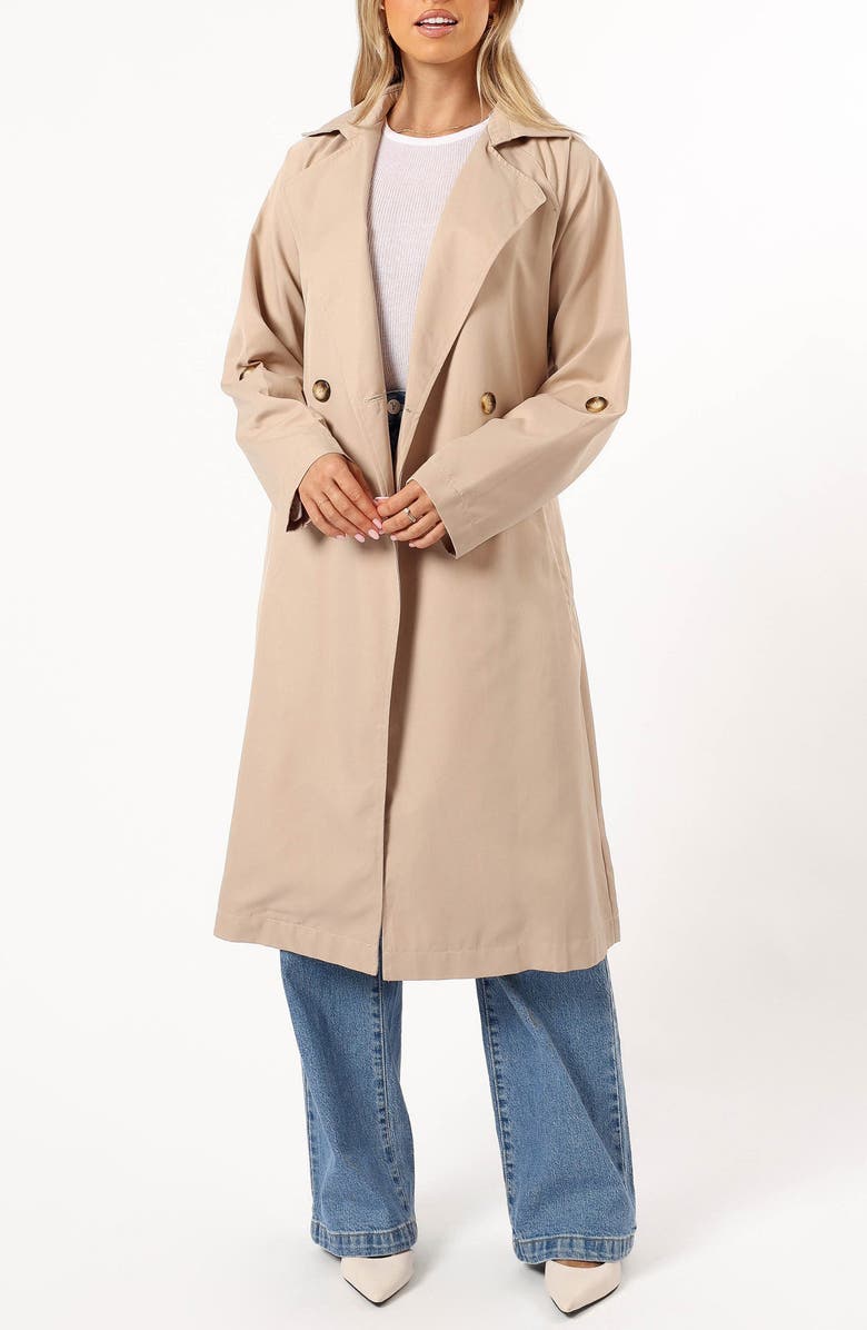 Petal & Pup Montana Trench Coat, Main, color, Beige