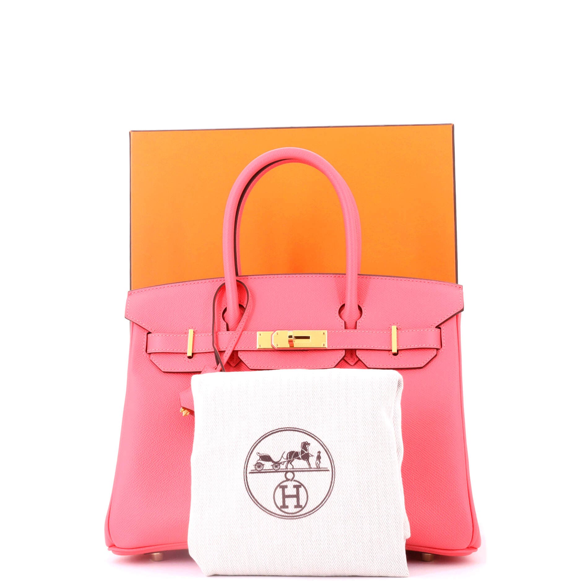 Pre-Owned Hermes Birkin Handbag Pink Epsom with Gold Hardware 30, Alternate, color, Rose Azalee