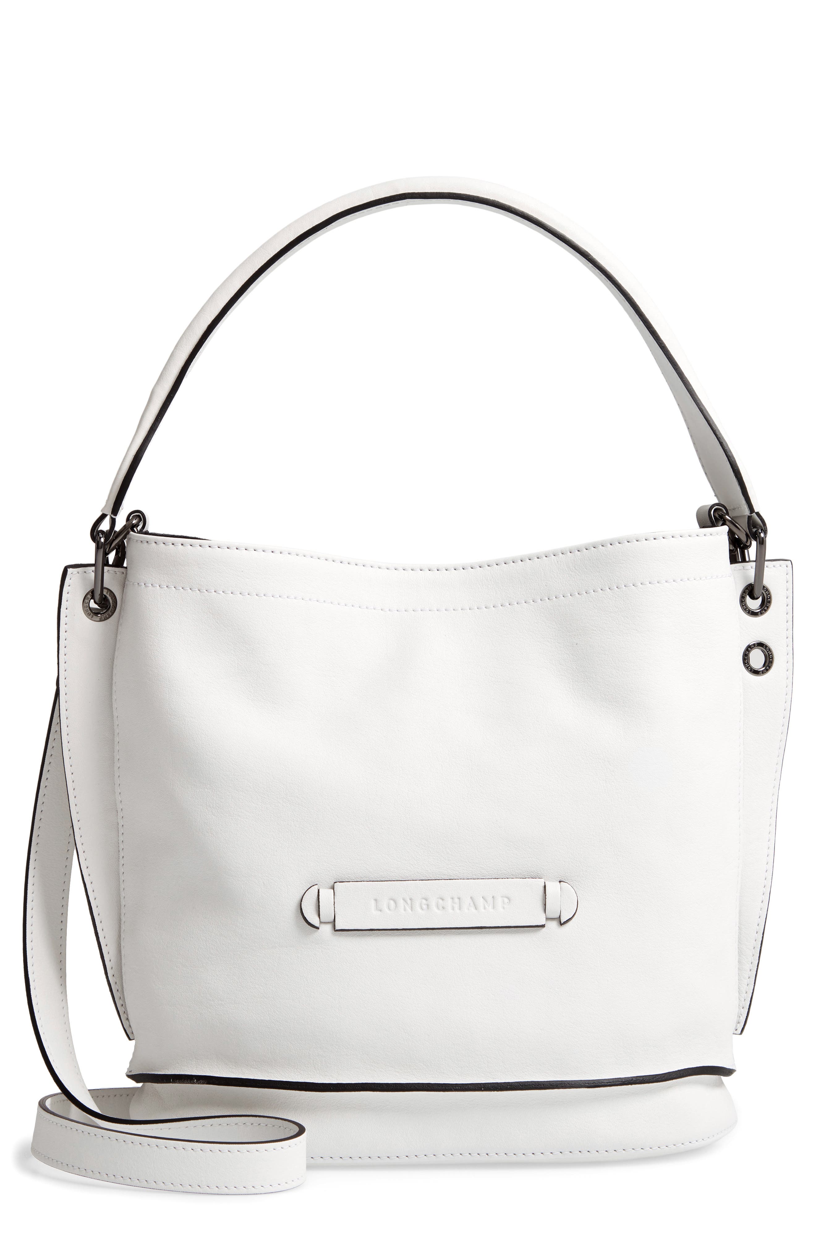 Longchamp '3D' Leather Crossbody Hobo, Main, color, 