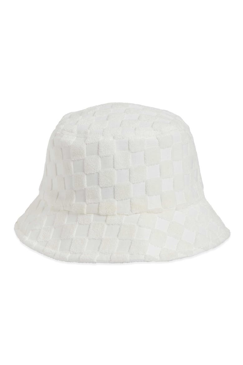 Bride Rhinestone (Reversible) Bucket Hat, Alternate, color, White