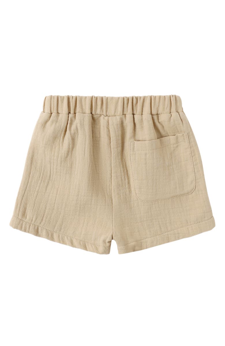 QUINCY MAE Kids' Cotton Gauze Utility Shorts, Alternate, color, Butterscotch