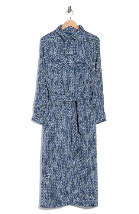 Oakley Long Sleeve Tweed Shirtdress