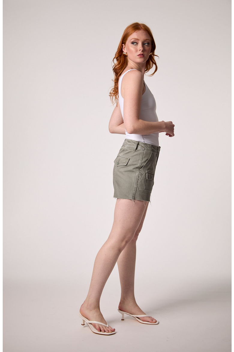 Adeline Cargo Shorts, Alternate, color, Light Olive