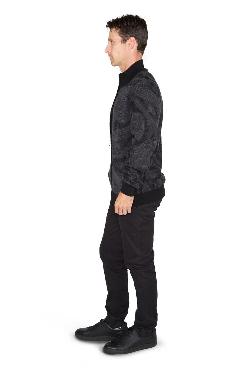 Lords of Harlech Frederick Merino Wool Full Zip Cardigan, Alternate, color, Badalona Charcoal