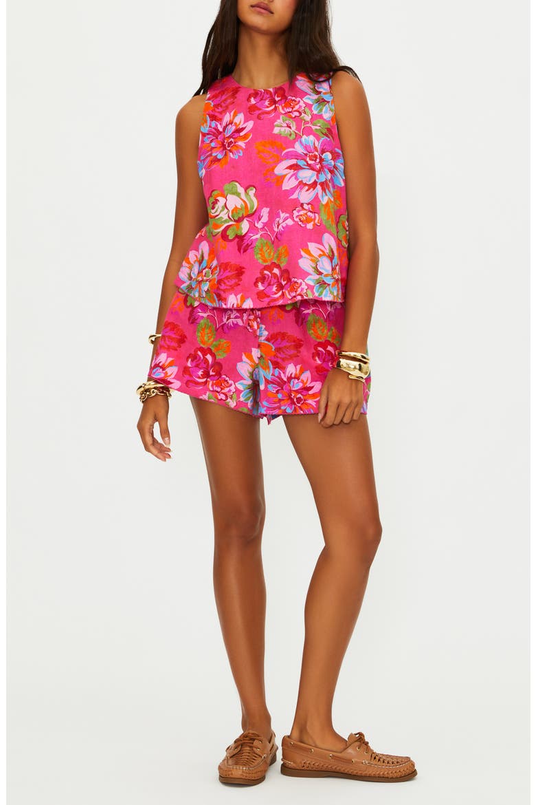 Birkley Cotton & Linen Cover-Up Shorts, Main, color, SUGAR BLOOM