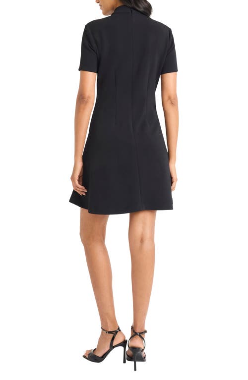 Maggy London Patch Pocket Short Sleeve Stretch Crepe Minidress