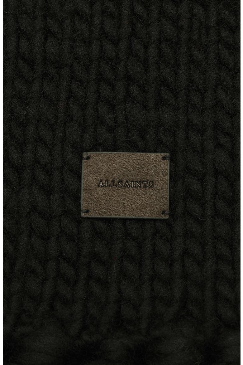 Mix Yarn Handk-Knit Scarf, Alternate, color, BLACK