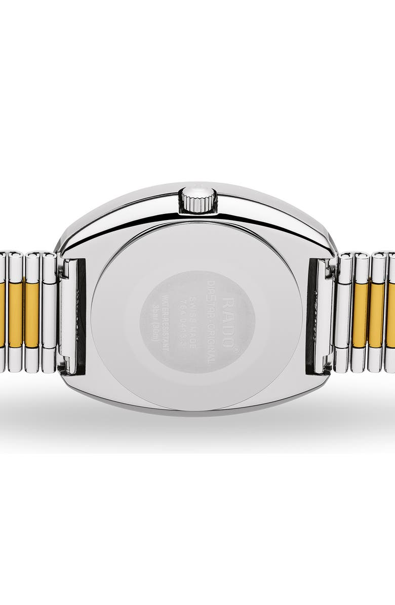 RADO The Original Two-Tone Bracelet Watch, 35.1mm, Alternate, color, Gold