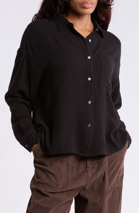 Oversize Long Sleeve Button-Up Shirt