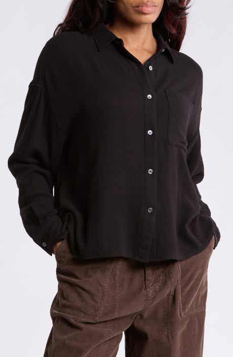 Oversize Long Sleeve Button-Up Shirt