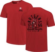 IMAGE ONE Men's Scarlet Rutgers Scarlet Knights Comfort Colors Mascot Overlay T-Shirt