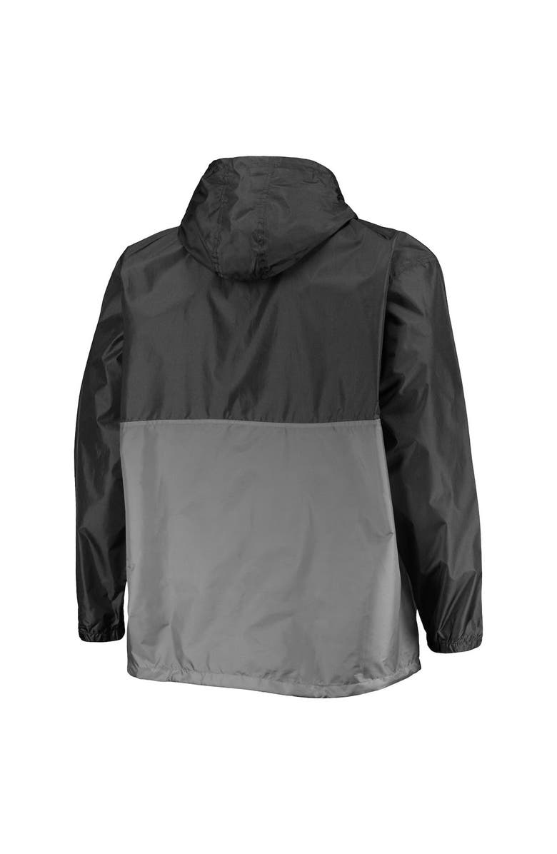 PROFILE Men's Black/Gray Chicago White Sox Big & Tall Split Body Anorak Half-Zip Jacket, Alternate, color, Black