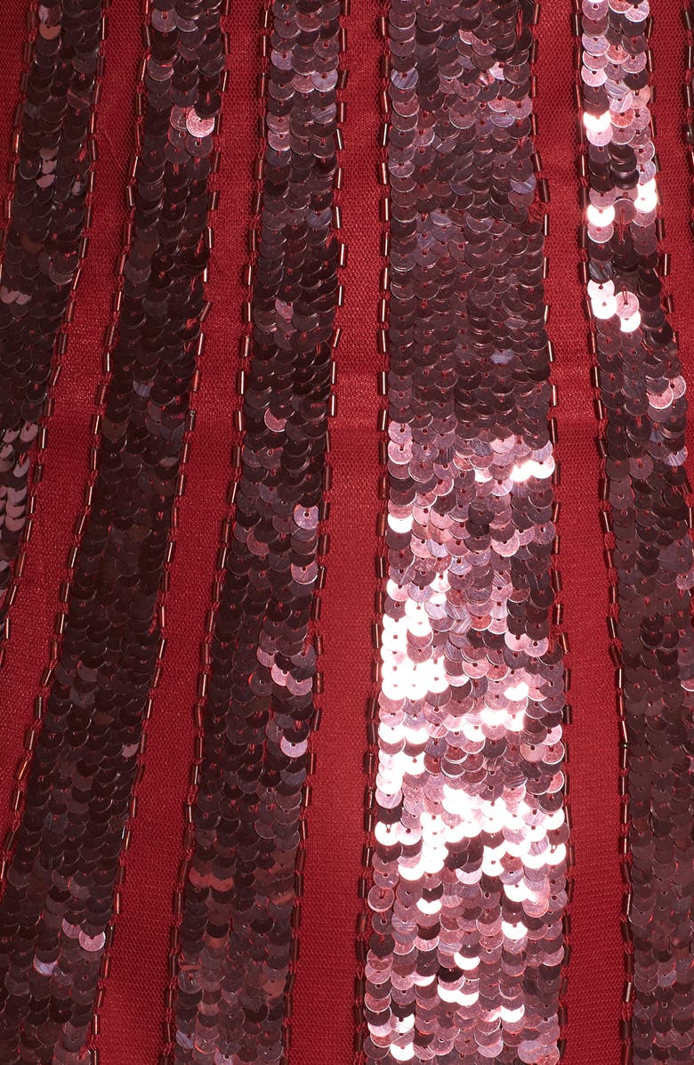 Mac Duggal Sequin Stripe Cocktail Dress, Alternate, color,