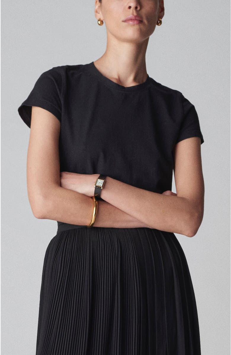 CO Fitted Tee in Cotton Jersey - White, Main, color,