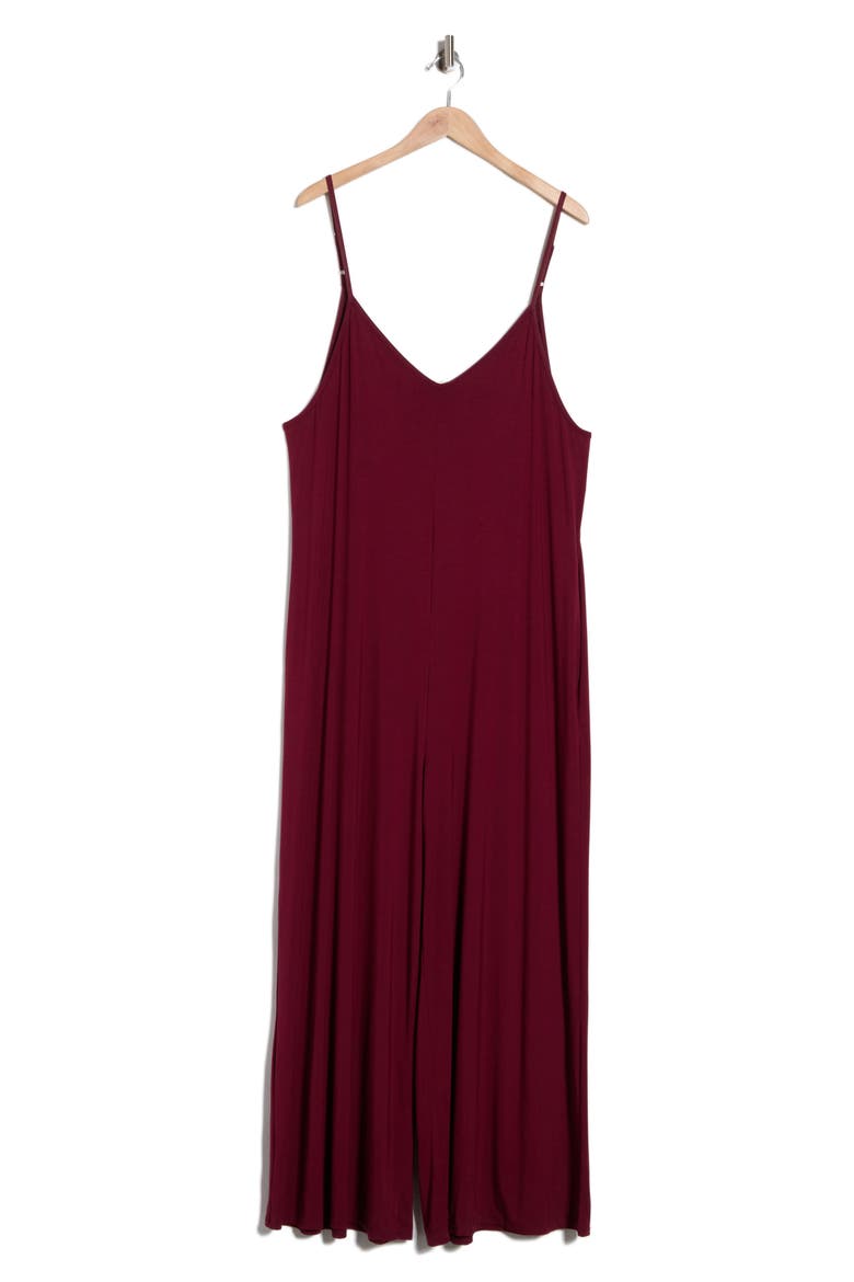 Strappy Wide Leg Jumpsuit, Alternate, color, WINE