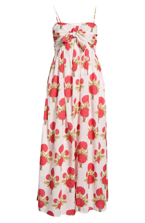 Alexi Floral Organic Cotton Voile Maxi Dress