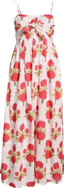Faherty Alexi Floral Organic Cotton Voile Maxi Dress