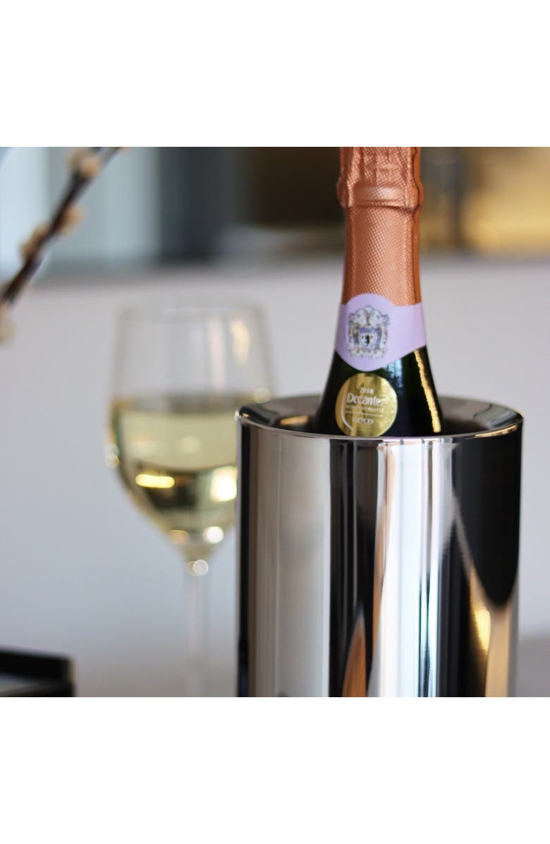 Nick Munro Trombone Wine Cooler, Alternate, color, Silver