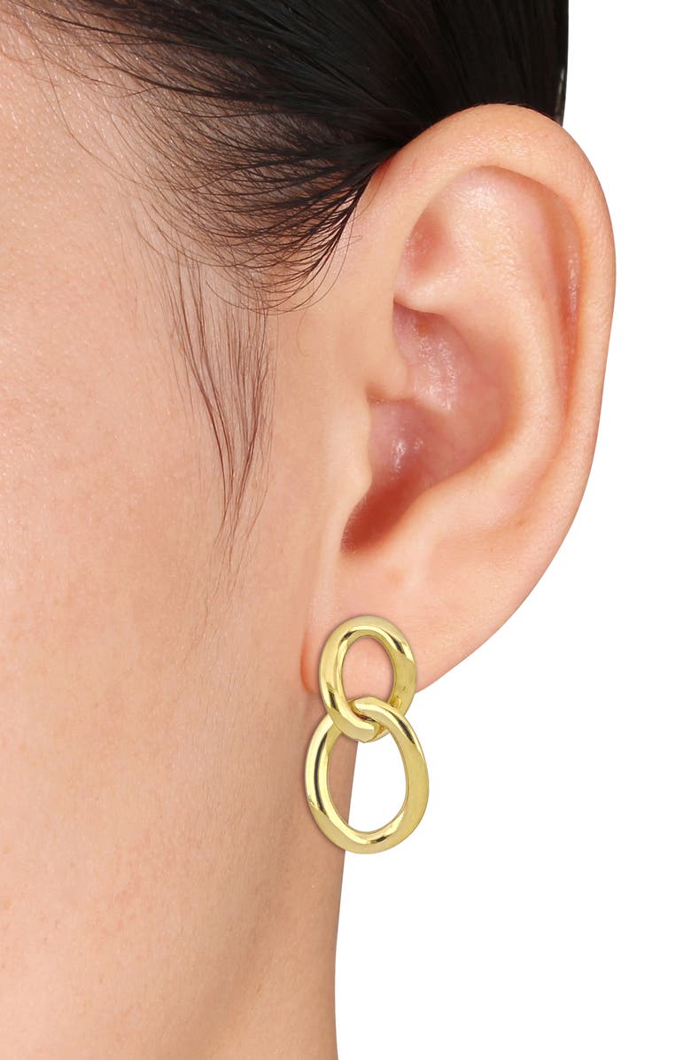 DELMAR Open Oval Double Link Earrings, Alternate, color, 