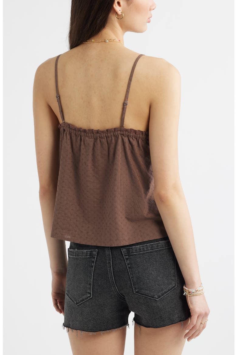Cotton Eyelet Pintuck Camisole, Alternate, color, BROWN QUARTZ