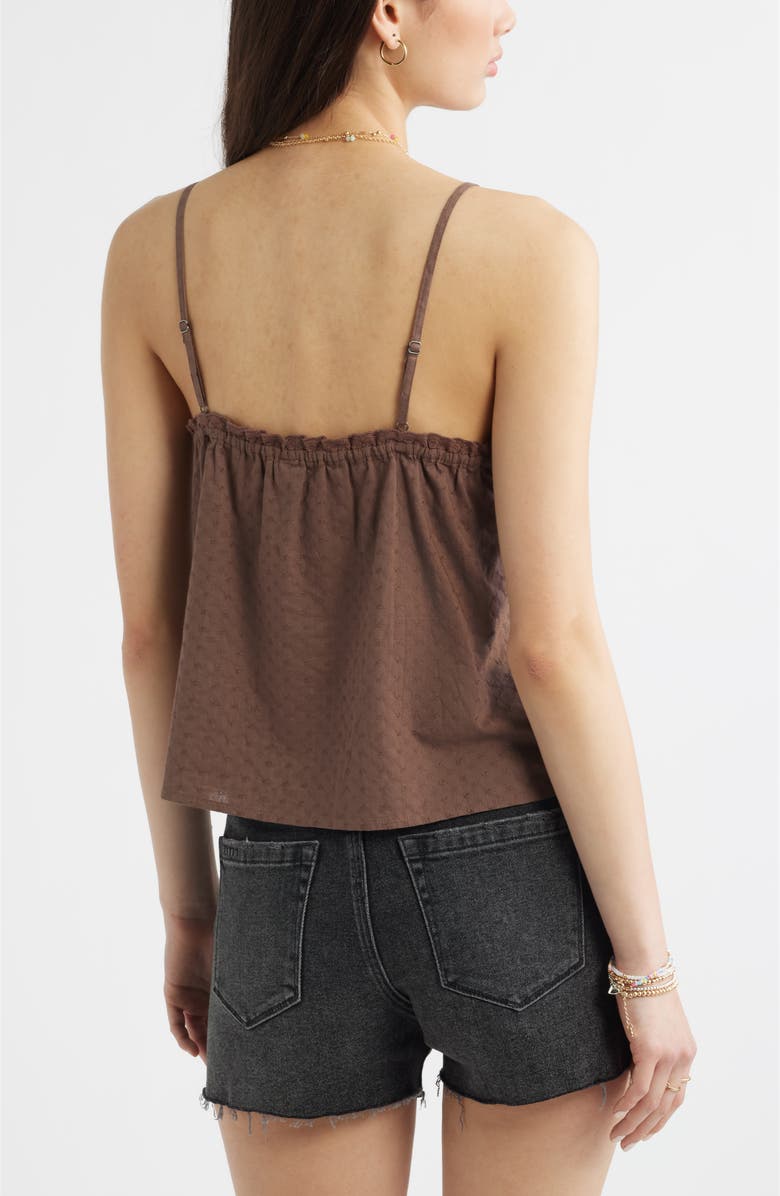 BP. Eyelet Pintuck Camisole, Alternate, color, Brown Quartz