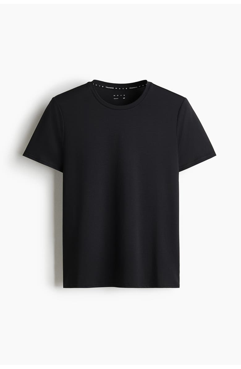 H&M Mesh Sports T-shirt With Drymove, Main, color, Black