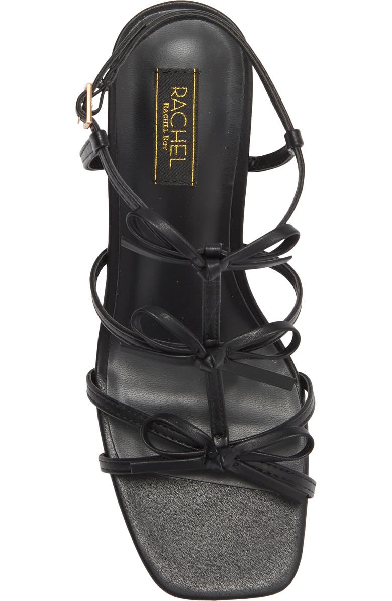 RACHEL Rachel Roy Cologne Bow Block Heel Sandal, Alternate, color, Black
