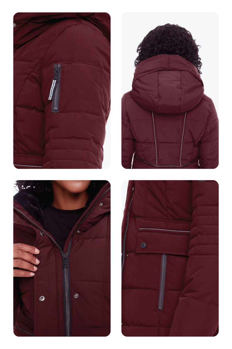 KOOTNEY - Vegan Down Mid-Length Parka Coat, Alternate, color, GRAPE