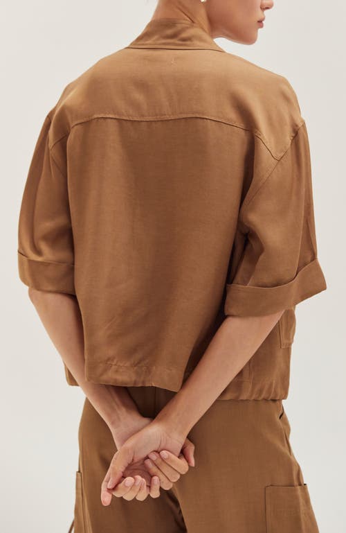 Crescent Lightweight Utility Jacket In Animal Print