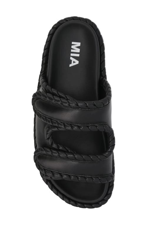 Mia Gemi Puffy Slide Sandal In Black