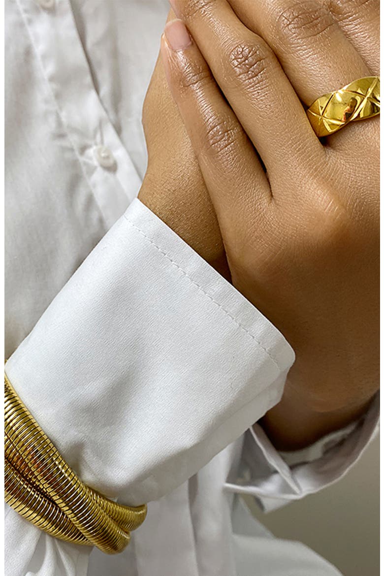 Omega Chain Triplet Bracelet, Alternate, color, YELLOW