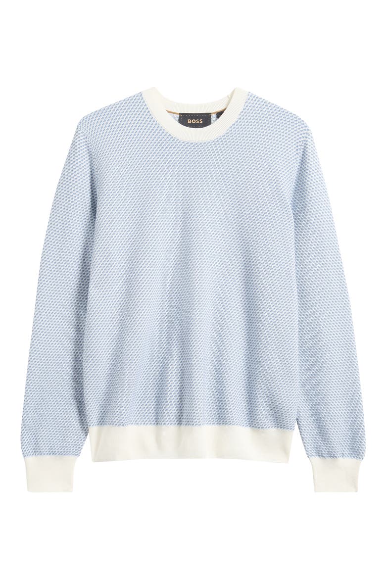 Umino Silk & Cotton Blend Sweater, Alternate, color, OPEN WHITE