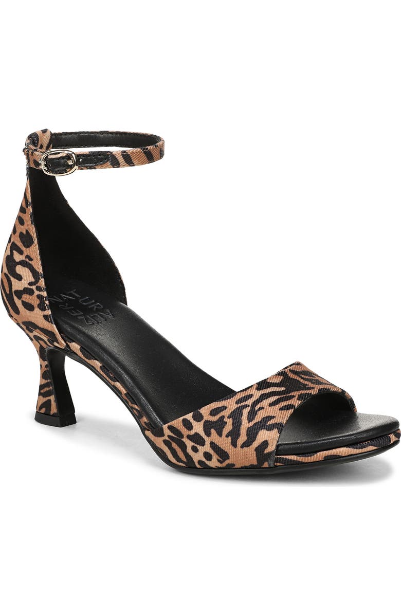 Naturalizer Jules Ankle Strap Sandal, Main, color, Leopard Print Fabric
