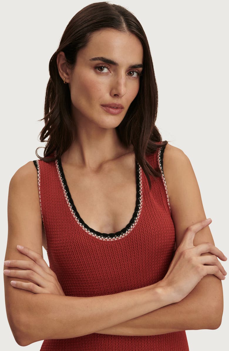 Varley Mikel Knit Cotton Midi Dress, Alternate, color, Bossa Nova