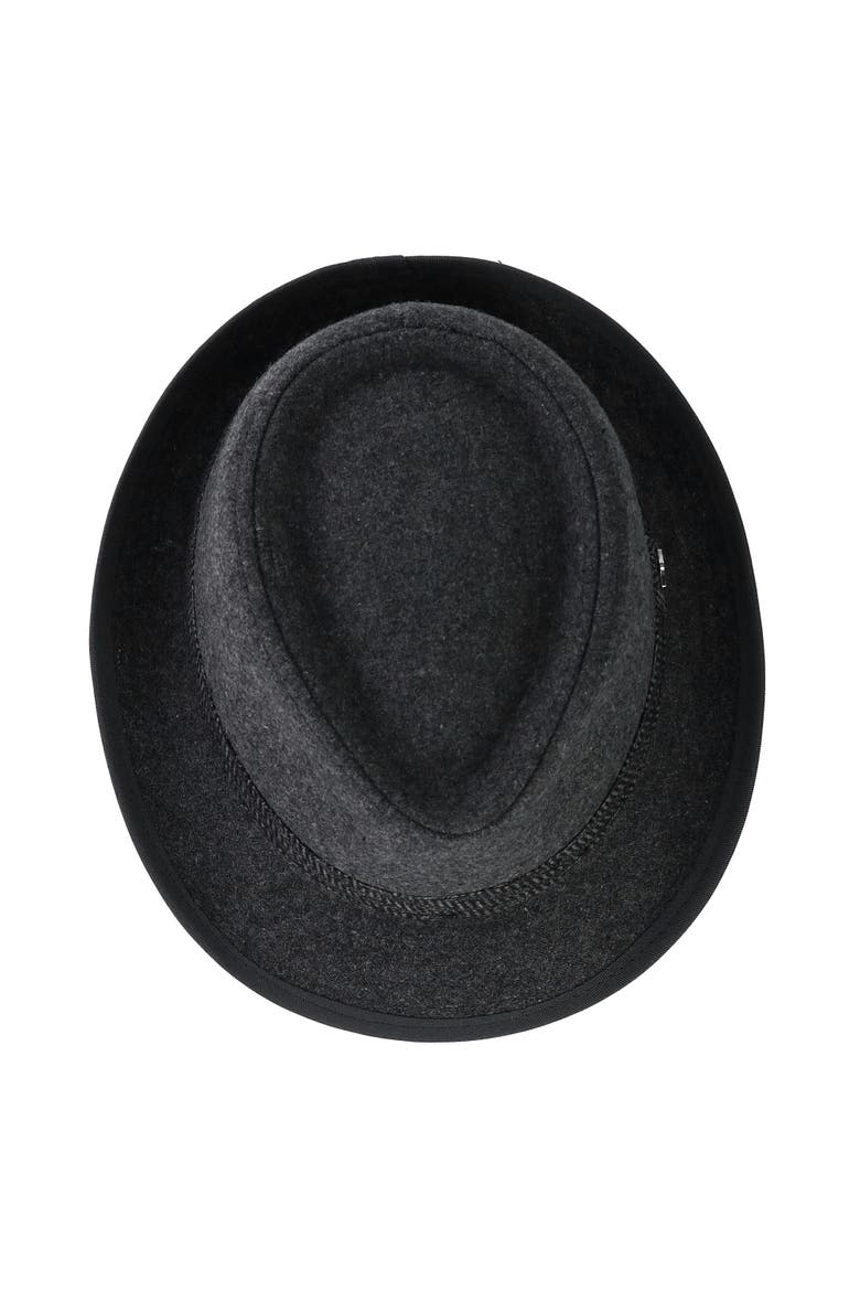 Men's Wool Blend All Season Fedora Hat with Herringbone Band, Alternate, color, Grey